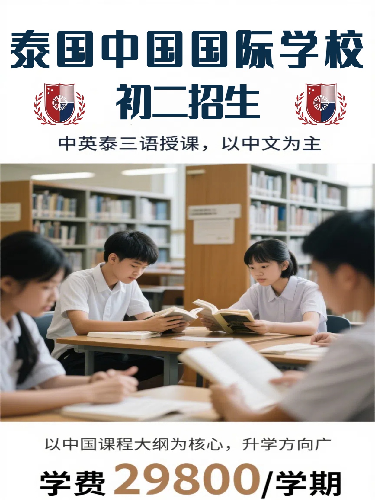 曼谷华语授课学校初中二年级招生