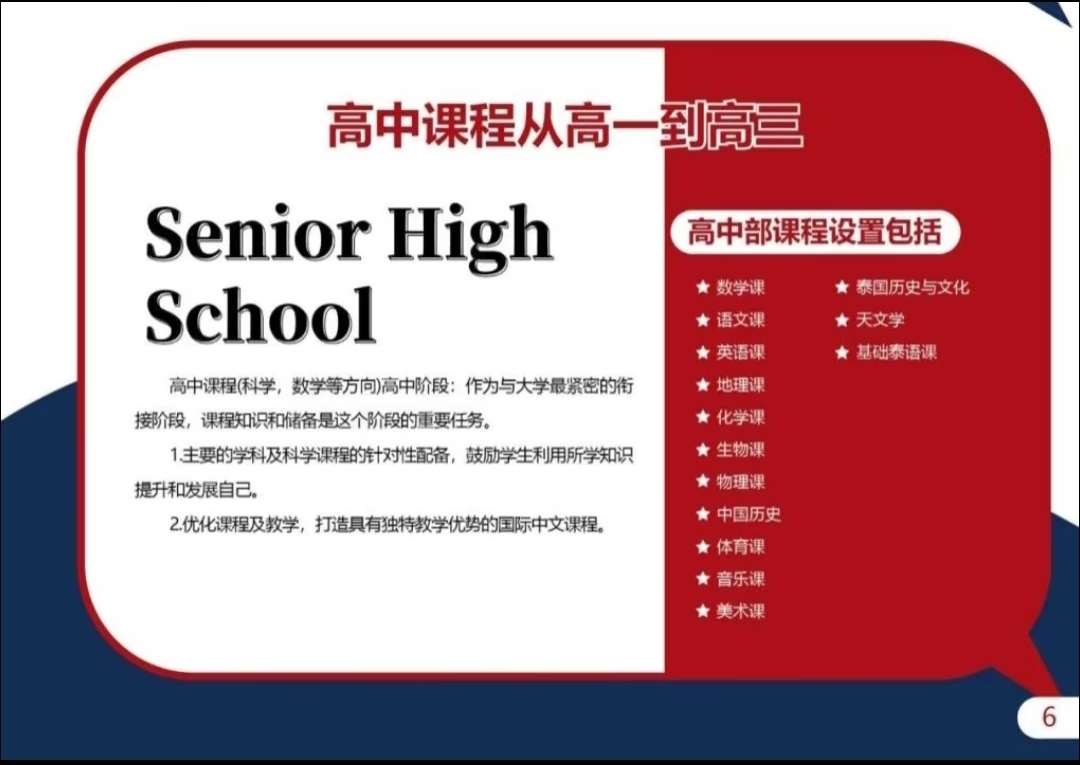 泰国中国国际学校曼谷校区高一新生,2.98W/学期太划算!