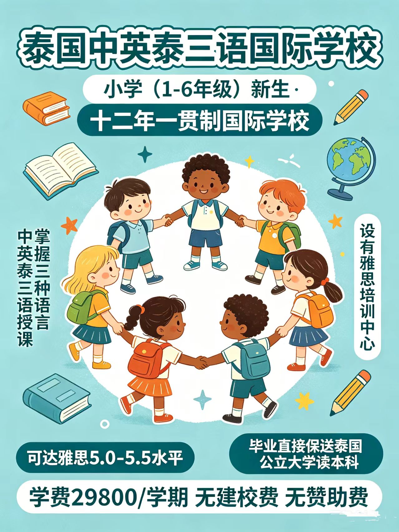 曼谷性价比封神✨中英泰三语国际小学招生啦