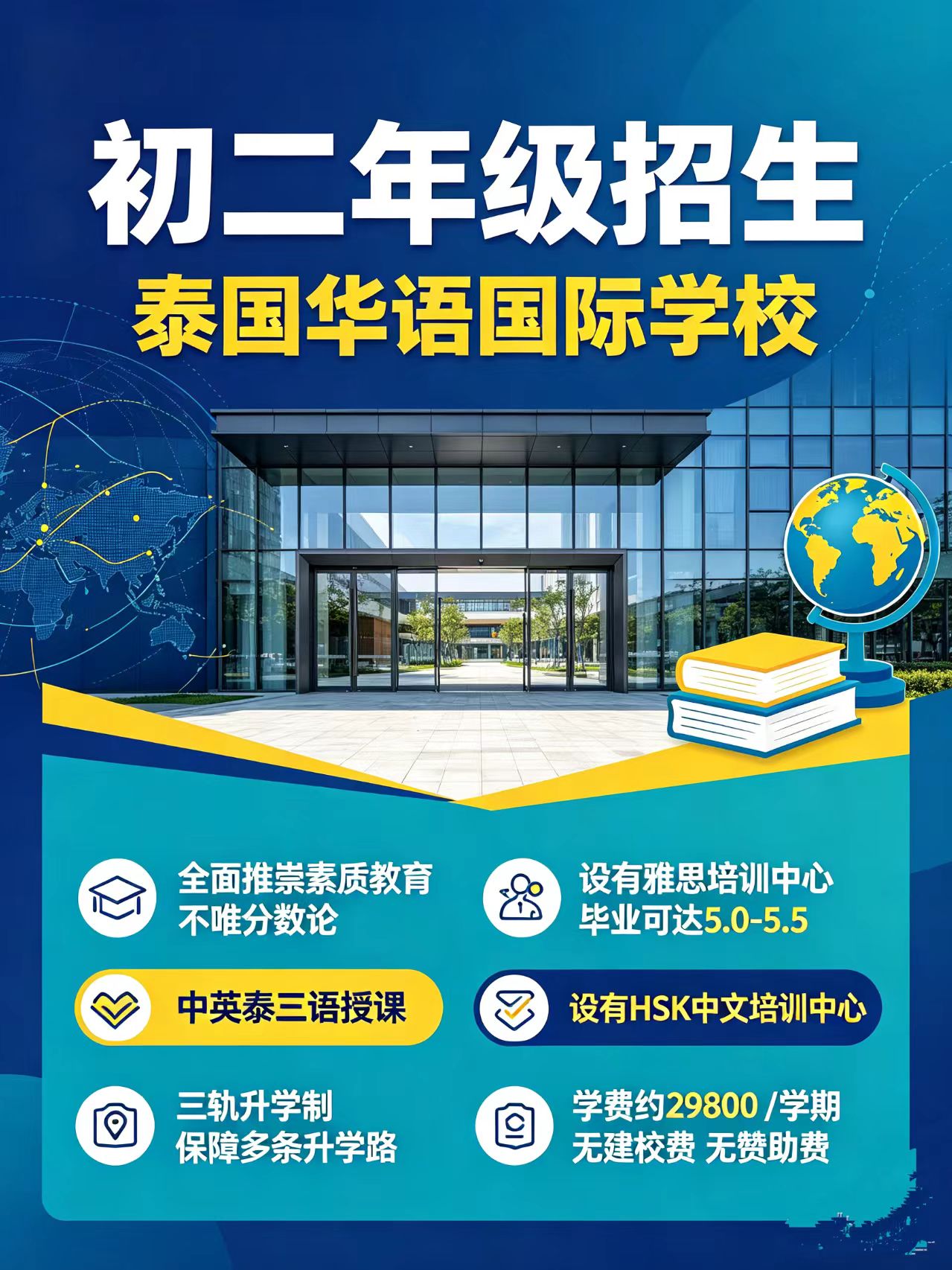 不卷分数！泰国华语中国国际学校✨初二招生火热
