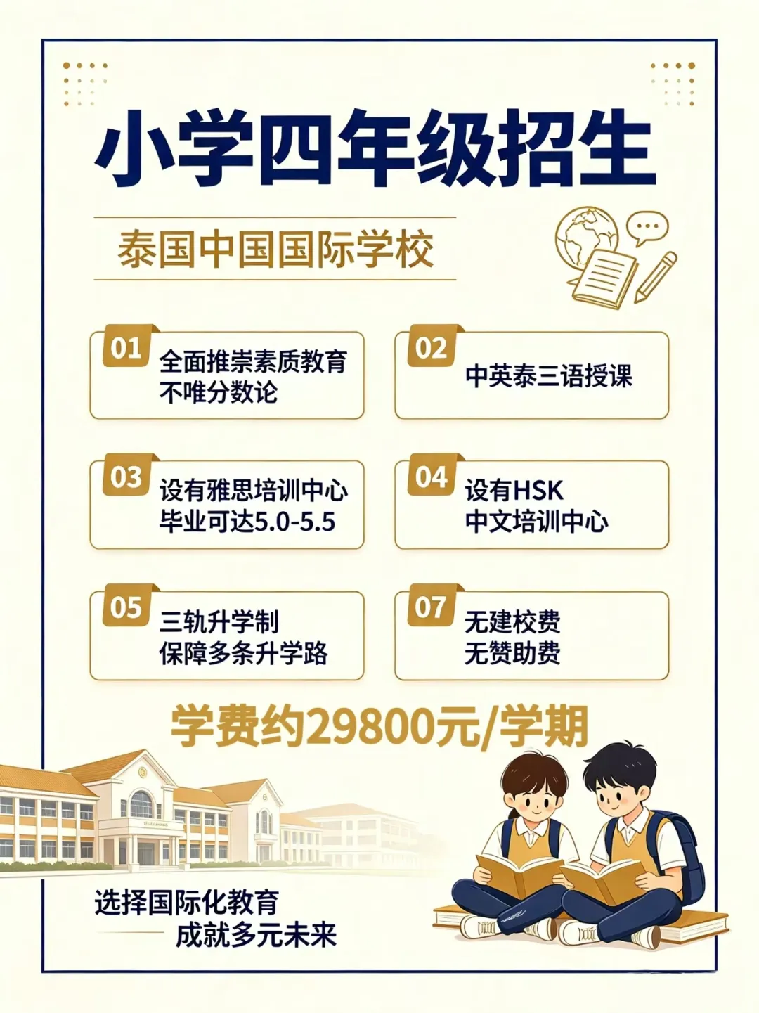 泰国中国国际学校（曼谷）小学四年级｜跨过分水岭，三语教育+三轨升学早布局