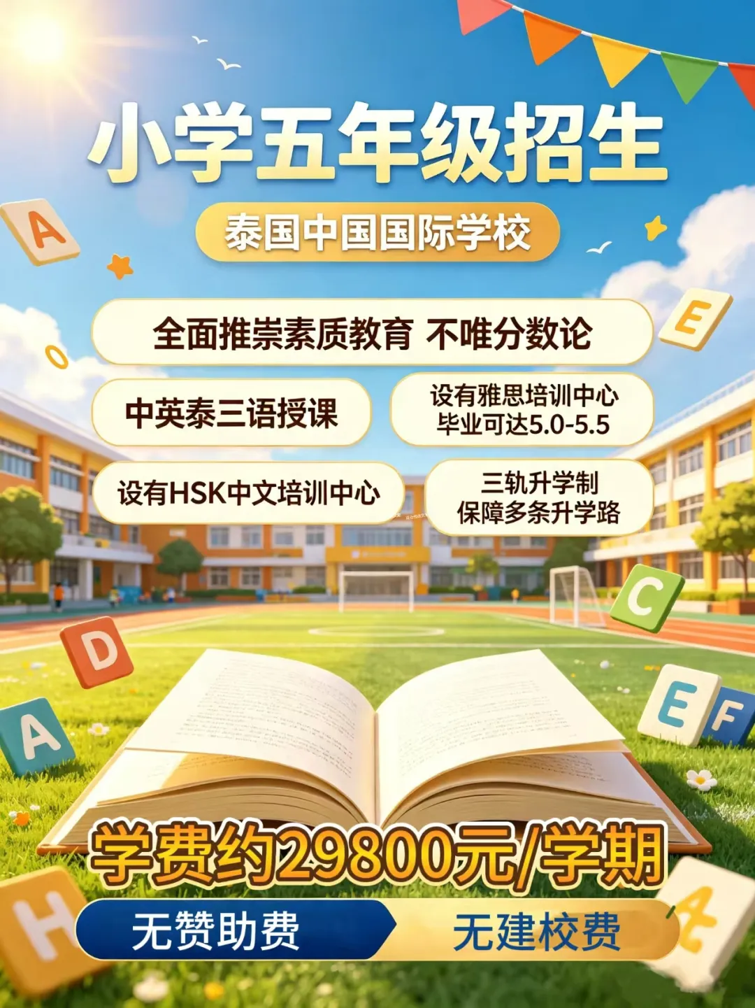 泰国中国国际学校（曼谷）小学五年级｜择校关键期，铺好多元升学路
