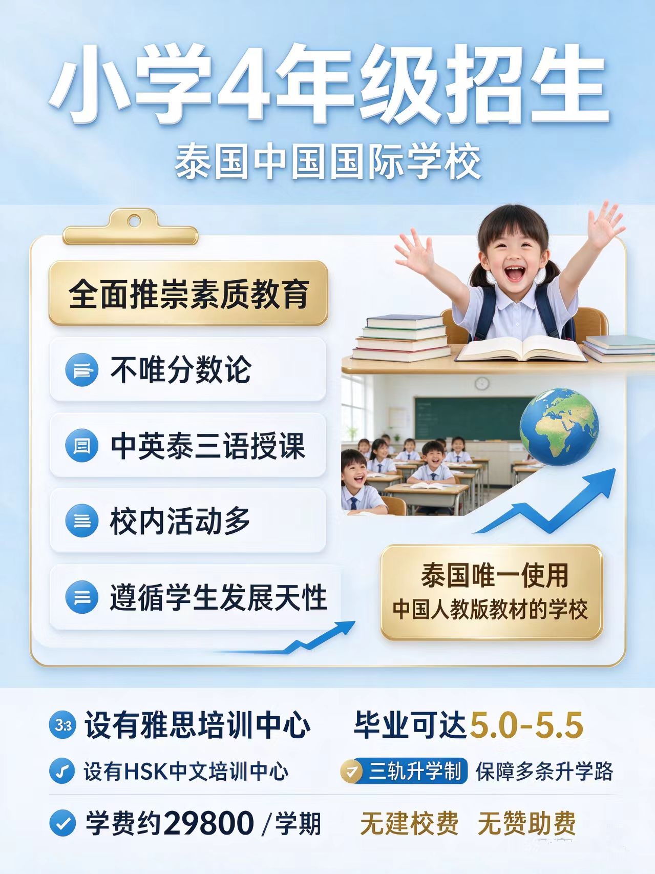 泰国中国国际学校｜四年级🔥不唯分数的三语教学